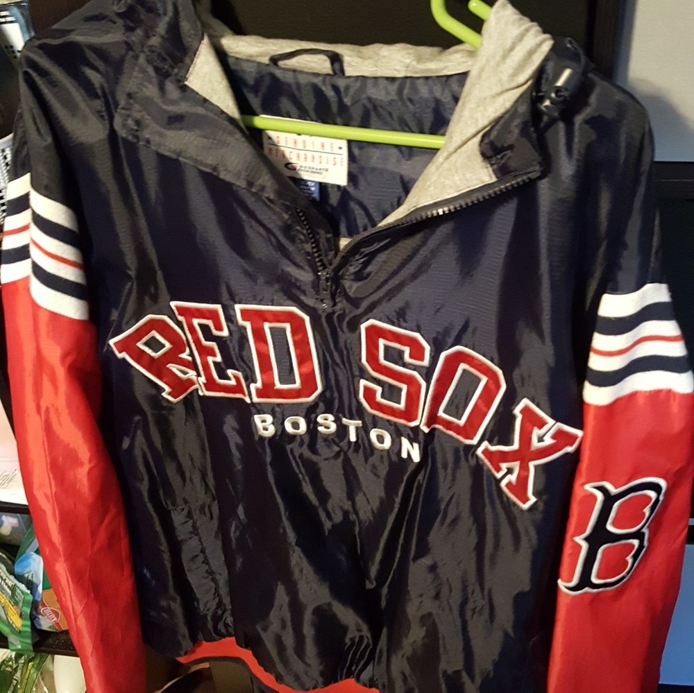 Men's xl red Sox windbreaker jacket